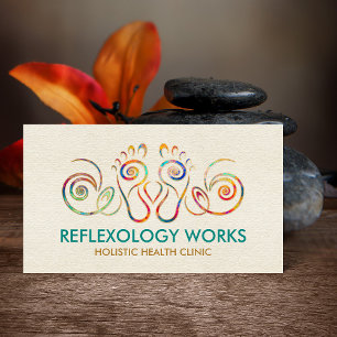 Carte De Visite Réflexologie - Spirale colorée