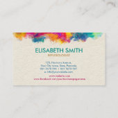 Carte De Visite Réflexologie - Spirale colorée (Dos)