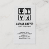 Carte De Visite Réfrigérateur | Services de réparateur d'appareils (Dos)