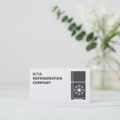 Carte De Visite Réfrigération QR personnalisée (Debout devant)