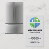 Carte De Visite Refrigerator | Appliance Repair Services Logo  (Devant / Derrière)