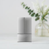 Carte De Visite Refrigerator | Appliance Repair Services Logo  (Debout devant)