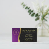Carte De Visite Regal Purple Gold Black (Debout devant)