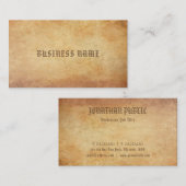 Carte De Visite Regard américain élégant sur papier ancien nostalg (Devant / Derrière)