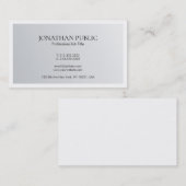 Carte De Visite Regard argenté élégant à la mode de conception (Devant / Derrière)