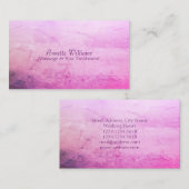 Carte De Visite Regard de marbre en pierre violet pourpre de faux (Devant / Derrière)