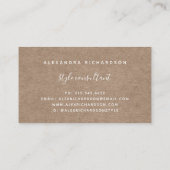 Carte De Visite Regard de papier de frontière et de manuscrit | (Dos)