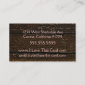 Carte De Visite Regard du bois de grain (Dos)