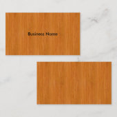 Carte De Visite Regard du bois en bambou ambre de grain (Devant / Derrière)