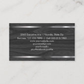 Carte De Visite Regard du bois gris professionnel élégant moderne (Dos)