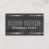 Carte De Visite Regard du bois gris professionnel élégant moderne (Devant)