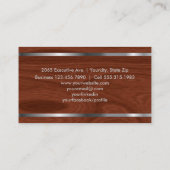 Carte De Visite Regard du bois professionnel élégant moderne en (Dos)