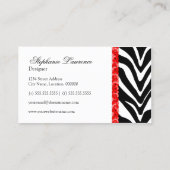 Carte De Visite Regard élégant d'impression et de paillettes de (Dos)