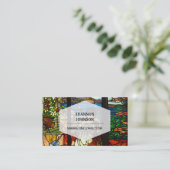 Carte De Visite Regard en verre souillé avec la séance de dame (Debout devant)