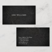 Carte De Visite Regard extérieur en pierre approximatif noir (Devant / Derrière)