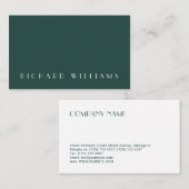 Carte De Visite Regard minimal élégant élégant (Devant / Derrière)