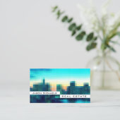 Carte De Visite Regard moderne d'image de ville de pixels (Debout devant)