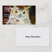 Carte De Visite Regard puissant de hibou (Devant / Derrière)
