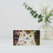 Carte De Visite Regard puissant de hibou (Debout devant)