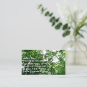 Carte De Visite Regard sur les arbres d'été (Debout devant)