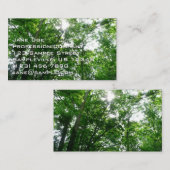 Carte De Visite Regard sur les arbres d'été (Devant / Derrière)