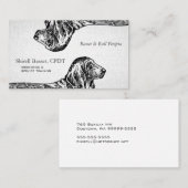 Carte De Visite Regard texturisé par chien de Basset Hound (Devant / Derrière)