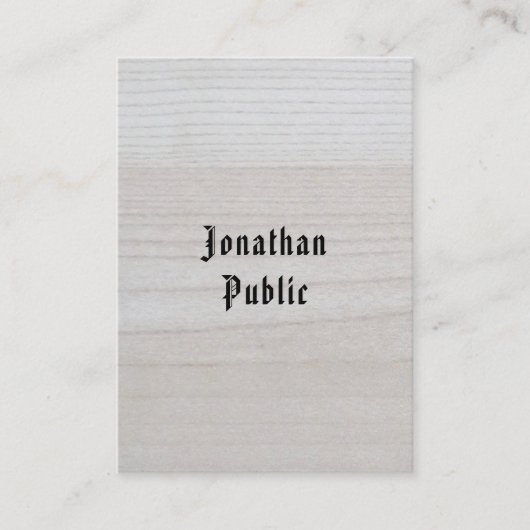 Carte De Visite Regarder le bois professionnel Calligraphie élégan (Devant)