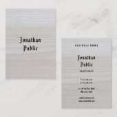 Carte De Visite Regarder le bois professionnel Calligraphie élégan (Devant / Derrière)