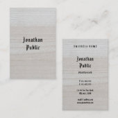 Carte De Visite Regarder le bois tendance Calligraphie Professionn (Devant / Derrière)