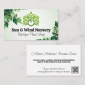 Carte De Visite Regarder le logo Feuille | Paysage (Devant / Derrière)