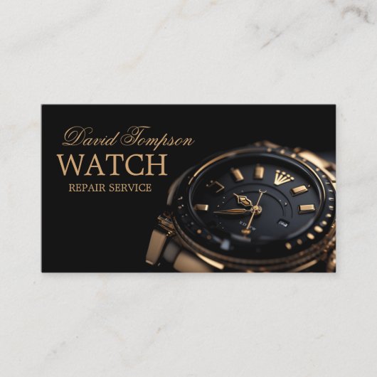 Carte De Visite Regarder le service de réparation Watchmaker Solid (Devant)