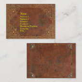 Carte De Visite Regarder livre antique (Devant / Derrière)