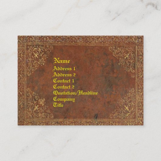 Carte De Visite Regarder livre antique (Devant)