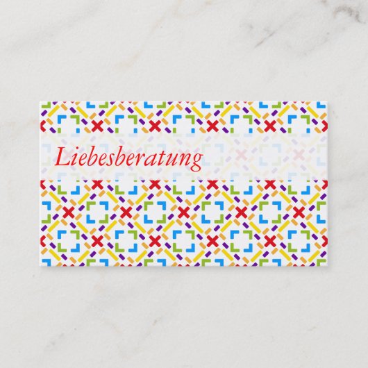 Carte De Visite Regenbogen Visitenkarten (Devant)