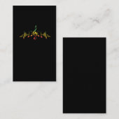 Carte De Visite Reggae Musical Notes Jamaica Rastafari Music (Devant / Derrière)