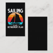 Carte De Visite Régime de retraite de voile Bateau Capitaine de re (Devant / Derrière)