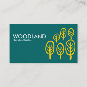 Carte De Visite Région boisée - ambre sur Teal