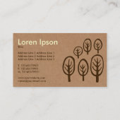 Carte De Visite Région boisée - crème + Brun foncé sur la boîte en (Dos)