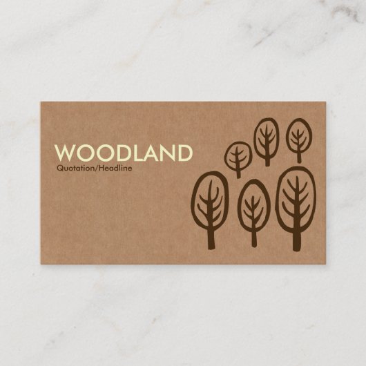 Carte De Visite Région boisée - crème + Brun foncé sur la boîte en (Devant)