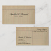 Carte De Visite Registre antique vintage (Devant / Derrière)