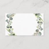 Carte De Visite Registre Cadeaux mariage Eucalyptus Vert (Dos)
