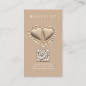 Carte De Visite Registre de mariage de plage et fonds de lune de m (Devant)