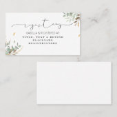 Carte De Visite Registre de verdure dorée et de feuillage d'eucaly (Devant / Derrière)