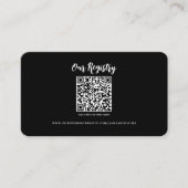 Carte De Visite Registre d'inscription scannable par code QR moder (Devant)