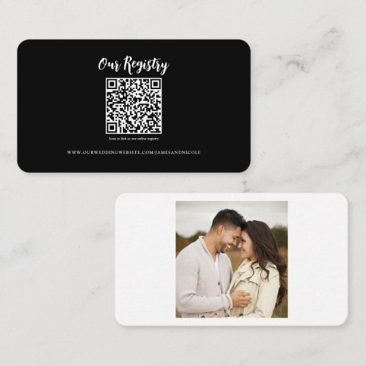 Carte De Visite Registre d'inscription scannable par code QR moder (Devant / Derrière)