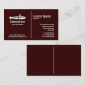 Carte De Visite Règle centrale - Sous-marin - Brown foncé (Devant / Derrière)