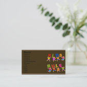 Carte De Visite Règle des enfants (Debout devant)