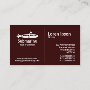 Carte De Visite Règle du milieu - Sous-marin - Marron foncé