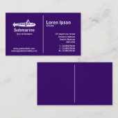 Carte De Visite Règle du milieu - Sous-marin - Violet foncé (Devant / Derrière)