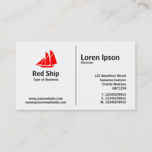 Carte De Visite Règle moyenne - bateau 02